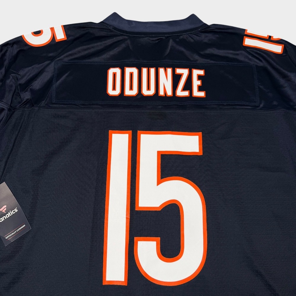 Fanatics Chicago Bears Rome Odunze Jersey Men 2XL Navy Blue NFL Football NWT